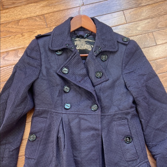 Burberry Dark Purple Trench Coat Size 38 - Picture 2 of 11